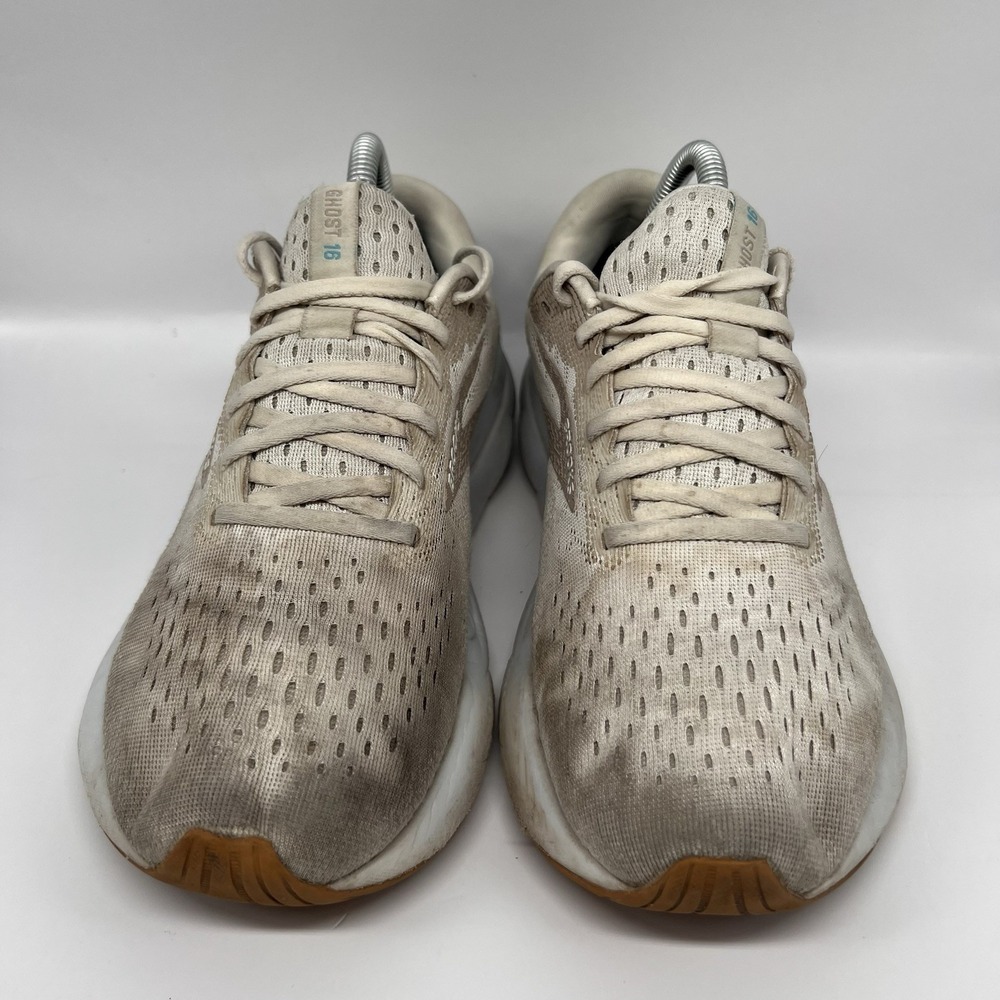 Brooks Ghost 16 Womens Running Shoes Grey Blue Walking Comfort Sneakers Size 9.5 - Picture 2 of 8